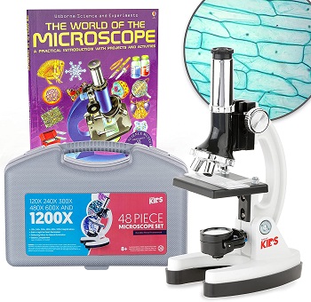 AmScope-1200X-48-pcs-Kids-Student-Beginner-Microscope
