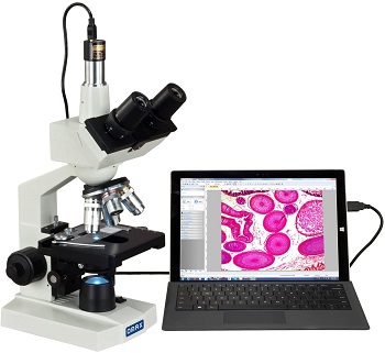 OMAX 40X-2500X LED Digital Trinocular Lab Compound Microscope 5